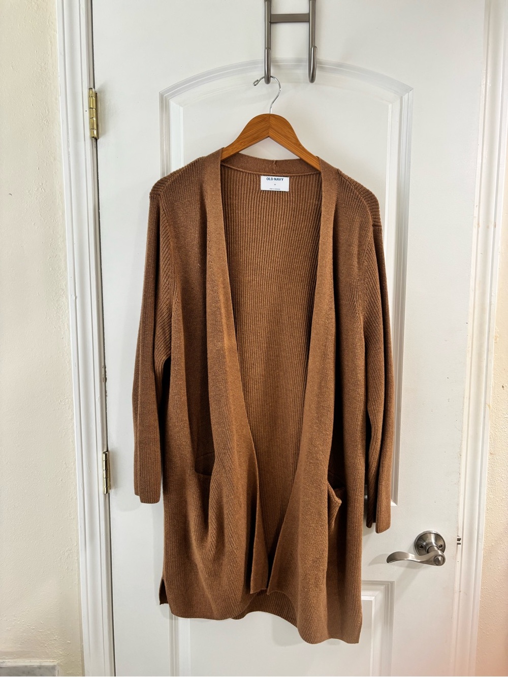Old Navy Women's Camel Open-Front Cardigan Sweater